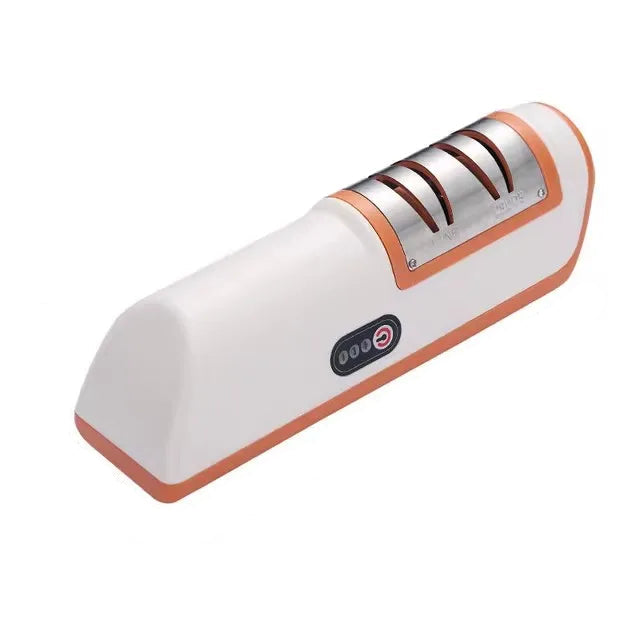 Knife Sharpener 17.8cm Electric Rechargeable Stainless Steel Multi Stage Sharpening Tool – Orange
