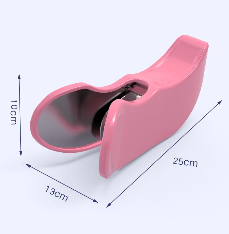 Portable Hip Trainer Inner Thigh Exerciser Adjustable Resistance Pelvic Floor Fitness Tool - Pink