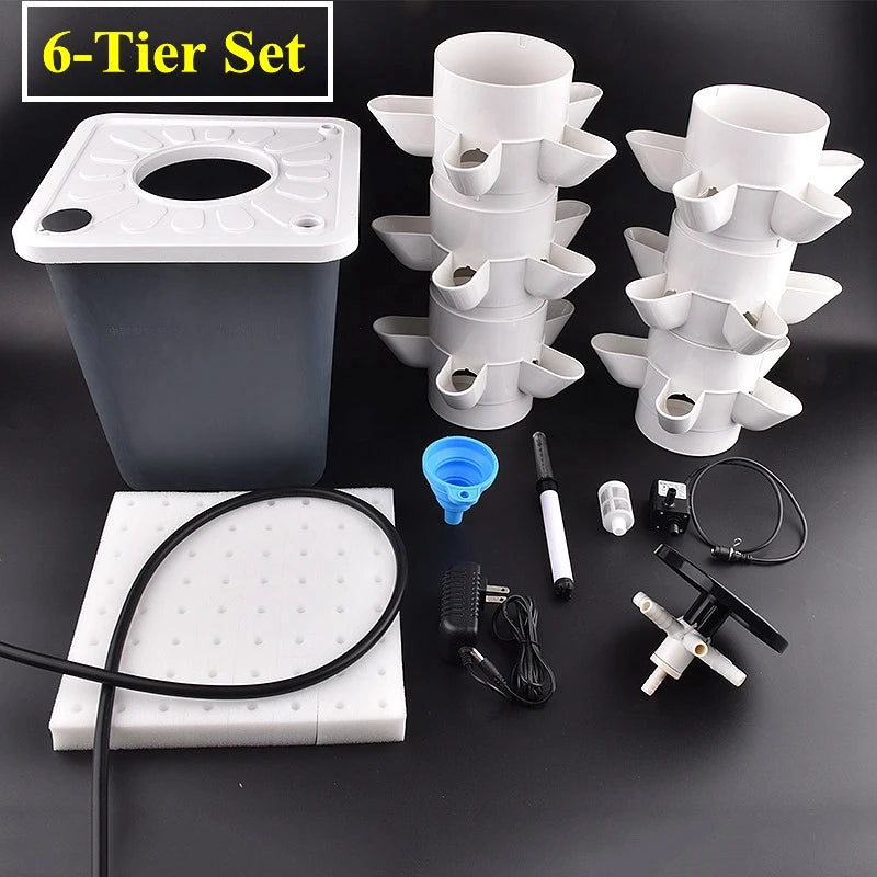 Hydroponic Growing System 5 Tier Vertical Planter 5 Hole Plant Tower