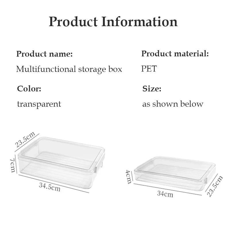 Clear PET A4 Document Storage Box with Lid Stackable Waterproof Desktop File Organizer – Short