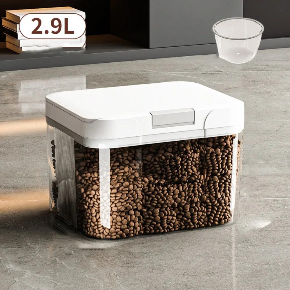 Pet Food Storage Container 2.9L Airtight Moisture Resistant Dry Food Bin Flip Lid
