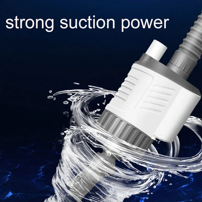 Aquarium Water Change Pump 30W Electric Fish Tank Cleaner 2000L per Hour Gray