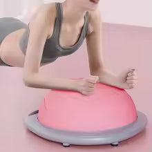 Half Ball Balance Trainer Anti Burst Non Slip Core Strength Exercise Trainer for Home Fitness - Pink