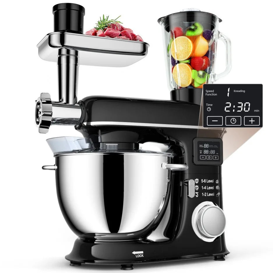 Stand Mixer 8L Multifunction Electric Dough Kneader Meat Grinder Blender Machine – Black