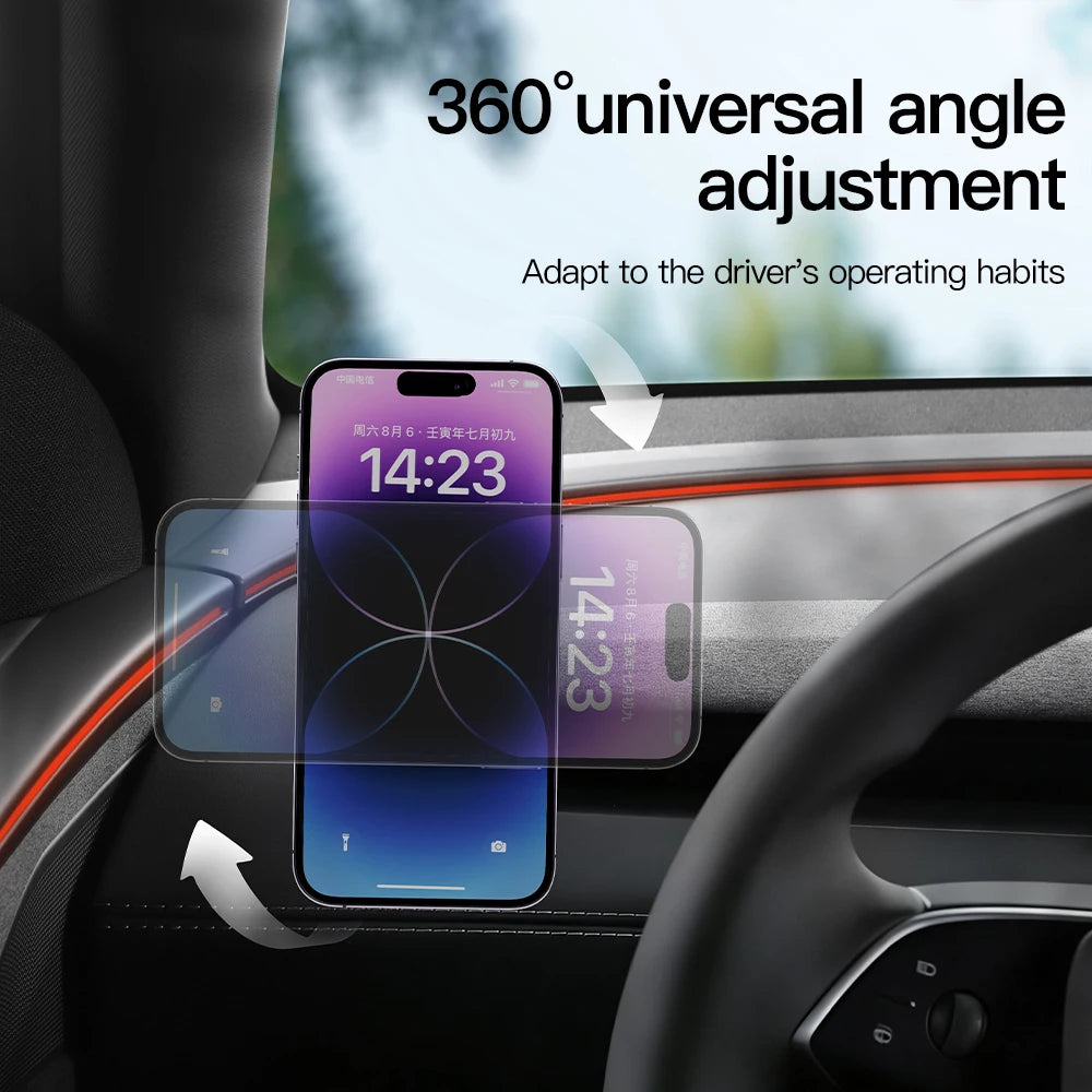 Phone Holder 360° Rotating Dashboard Mount Foldable Adjustable Vehicle Bracket