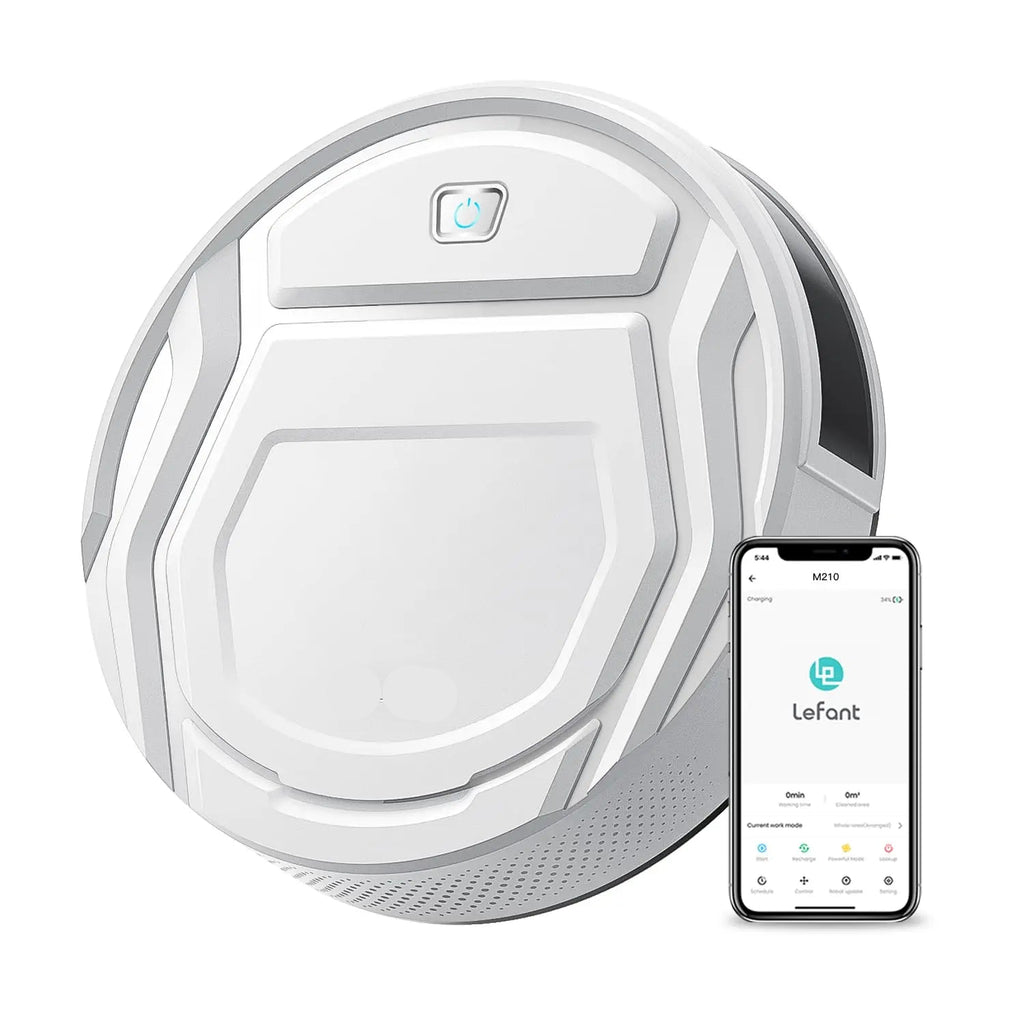 Robot Vacuum Cleaner 2200Pa Smart Navigation WiFi App Control Self-Charging – White