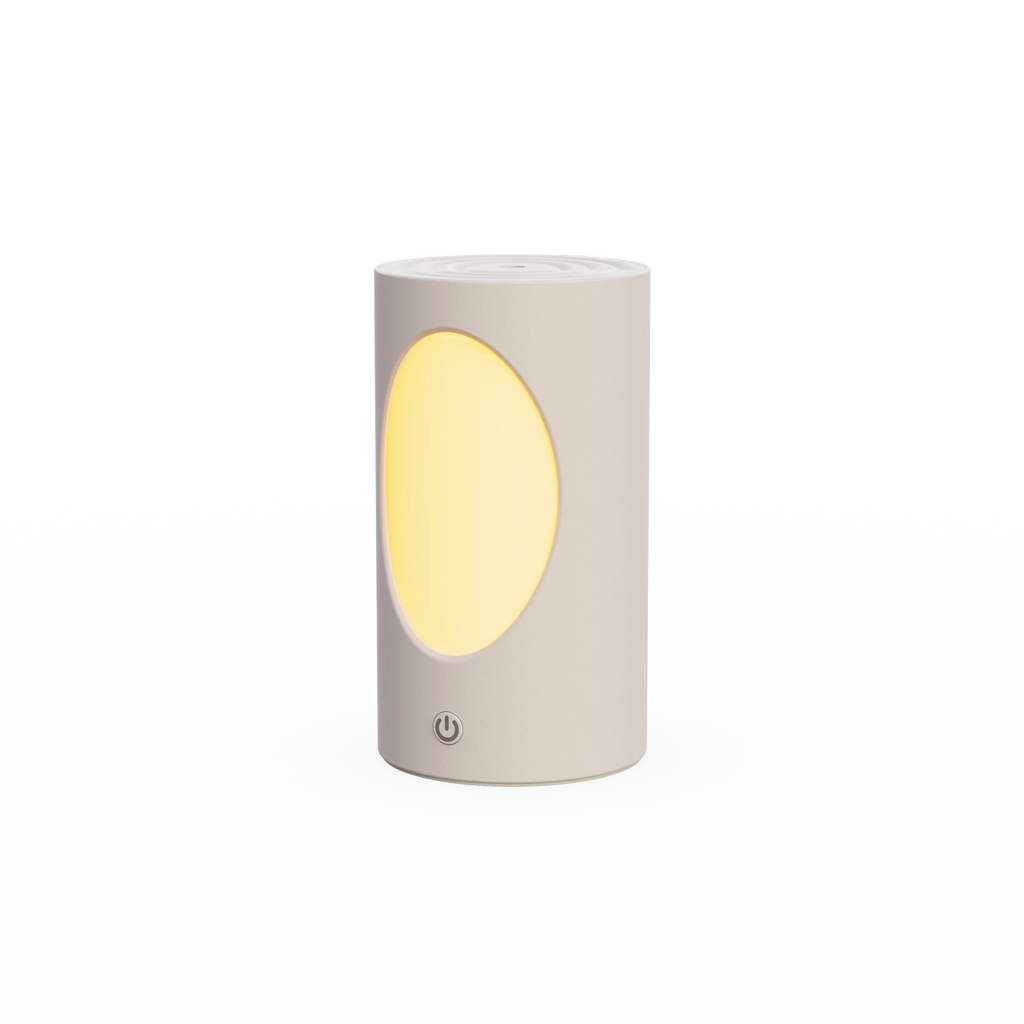 Rechargeable Humidifier 600 mL Portable Aroma Diffuser with LED Light - White