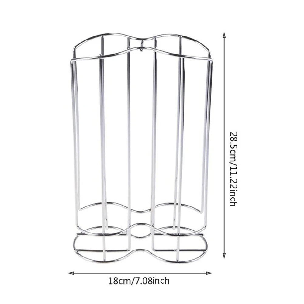 Coffee Capsule Holder 32 Capacity Iron Wire Storage Rack Organiser for Kitchen and Coffee Station - Silver