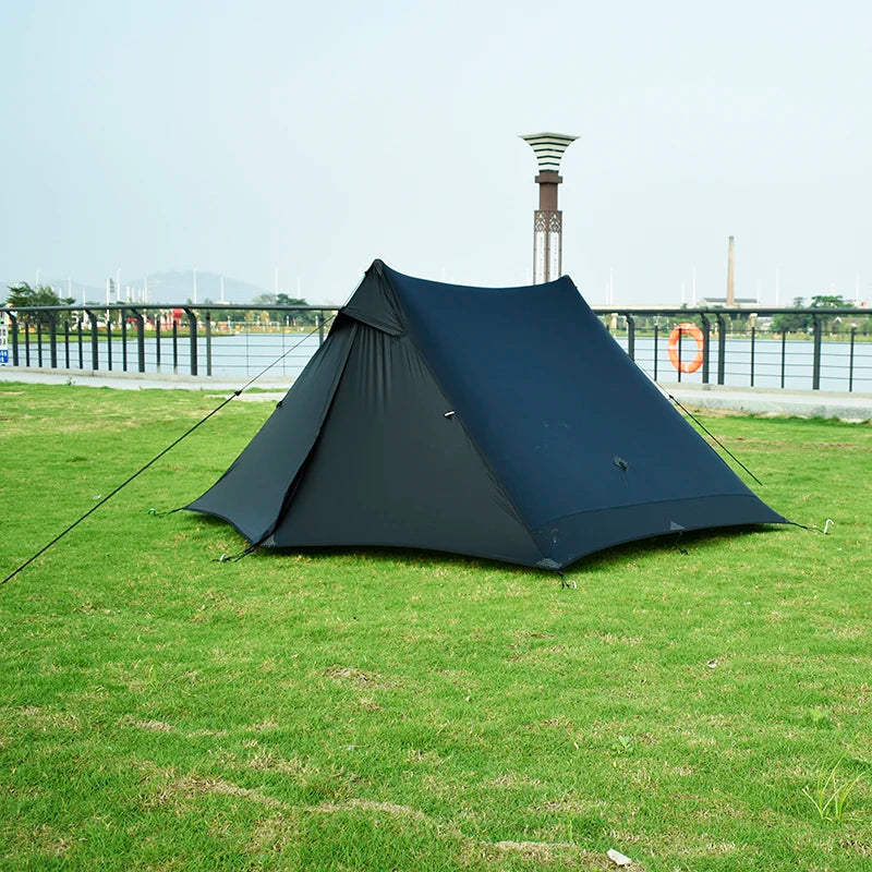Camping Tent 2 Person Ultralight 1180g 15D Silicone Nylon Waterproof Backpacking – Gray