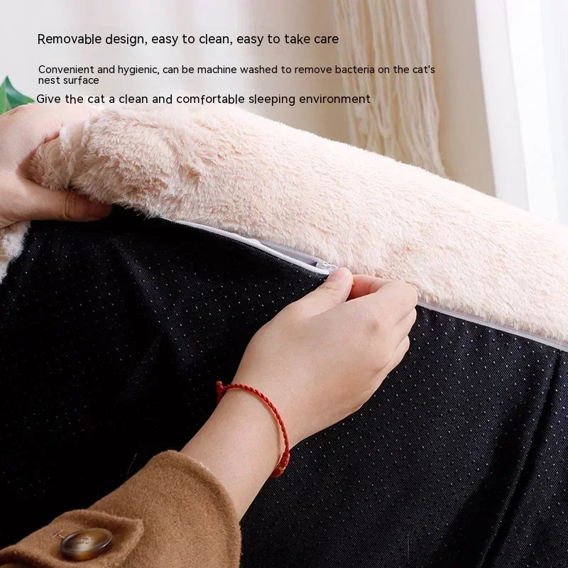 Pet Sofa Bed Waterproof Removable Washable Pet Nest - Beige