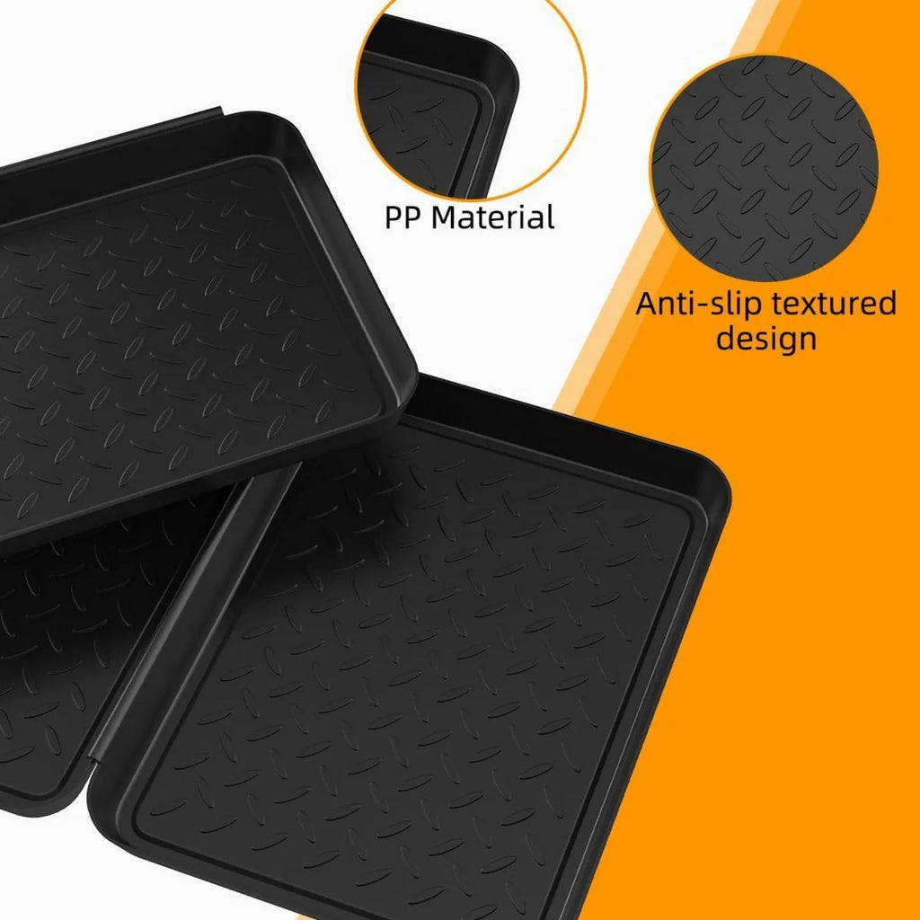 Storage Tray Set of 3 Plastic Trays Multipurpose Shoe and Household Organisers