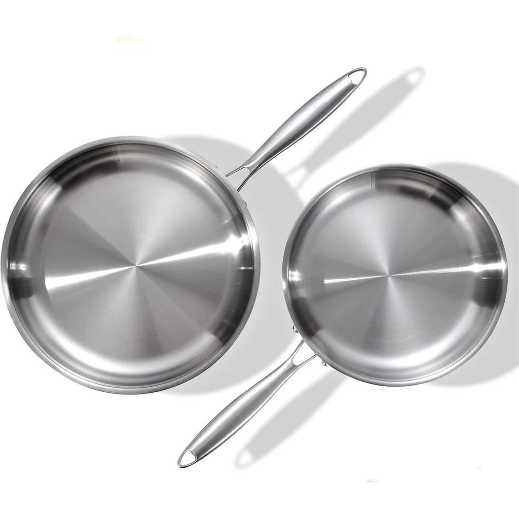Frying Pan 30cm Tri Ply Stainless Steel Induction Compatible Skillet