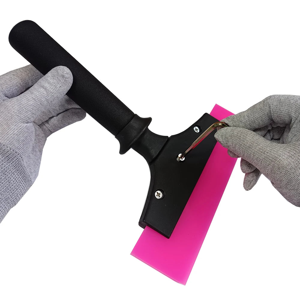 Portable Window Cleaning Squeegee Nylon Handle Water Scraper Tool for Glass and Car Detailing