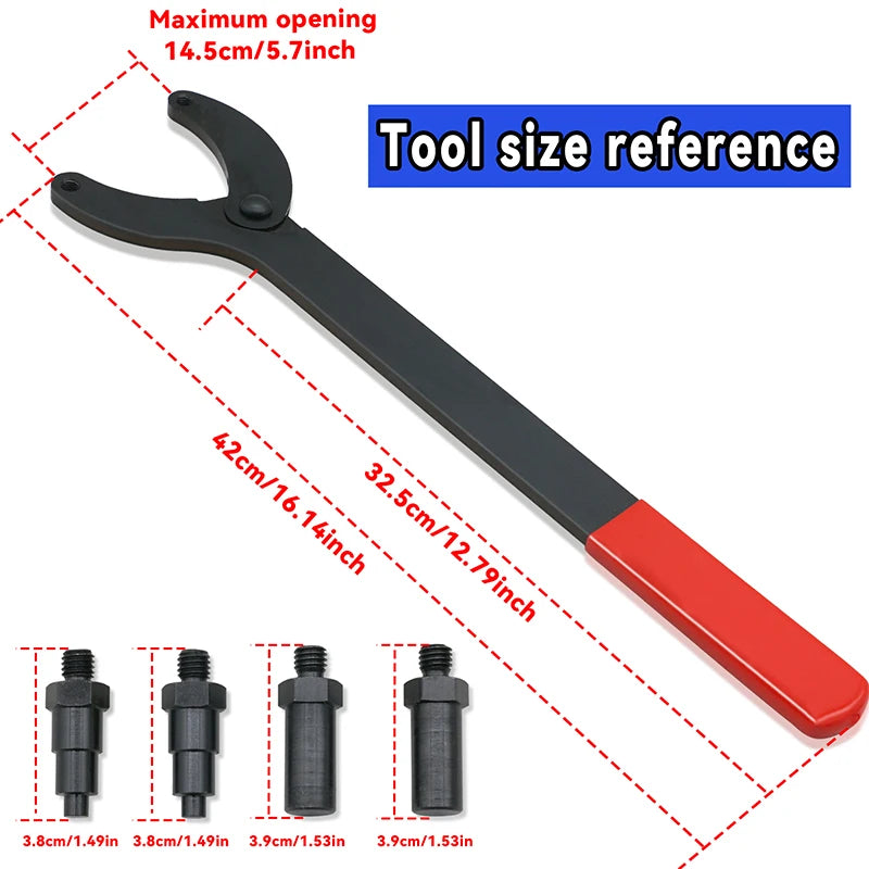 Heavy Duty Engine Timing Locking Sprocket Adjustable Wrench Camshaft Pulley Holder Tool Kit
