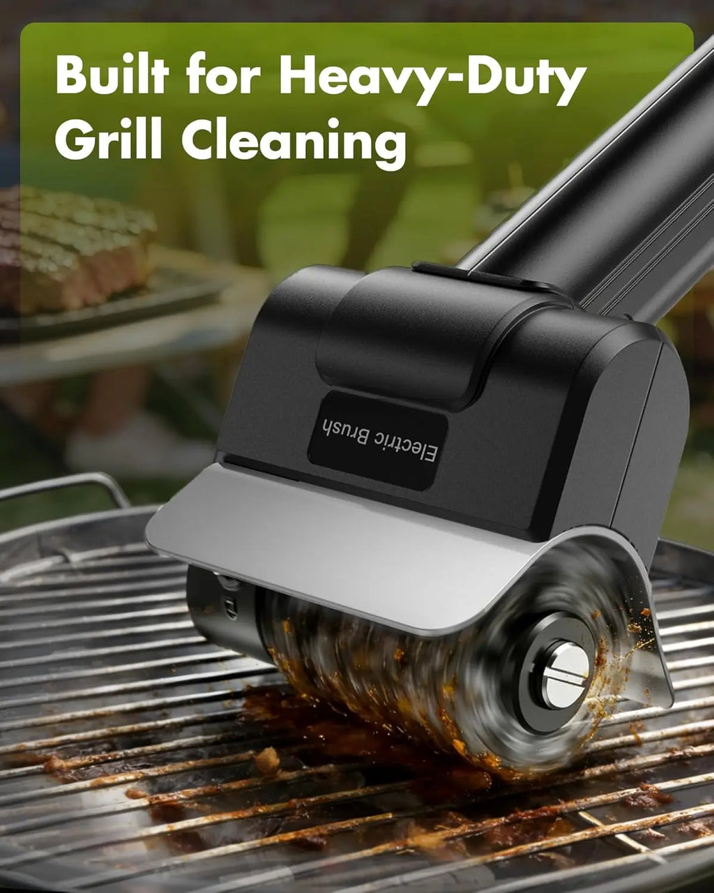 BBQ Cleaning Brush 2000mAh Cordless Rechargeable Rotary Stainless Steel Outdoor Cleaning Tool