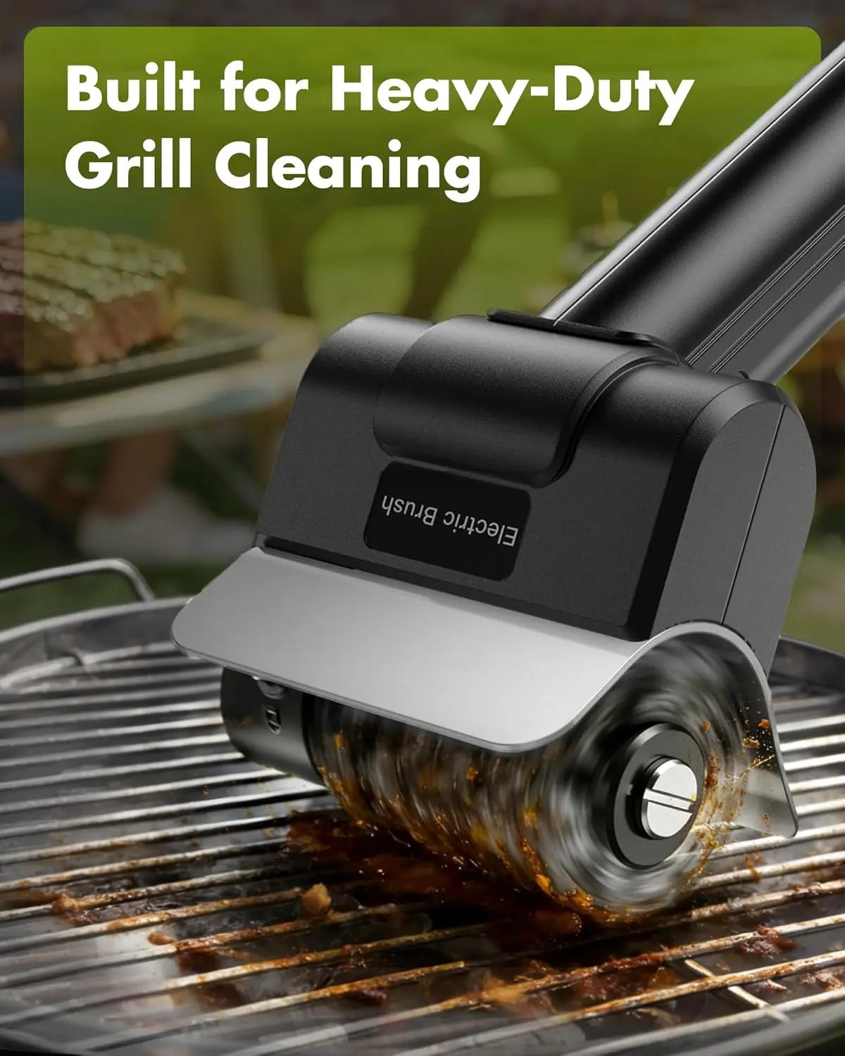 BBQ Cleaning Brush 2000mAh Cordless Rechargeable Rotary Stainless Steel Outdoor Cleaning Tool