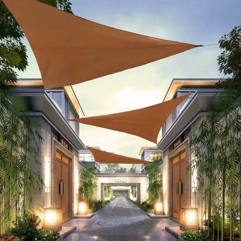 Sun Shade Sail 3x3x3m Triangle Waterproof Canopy for Outdoor Camping - Orange