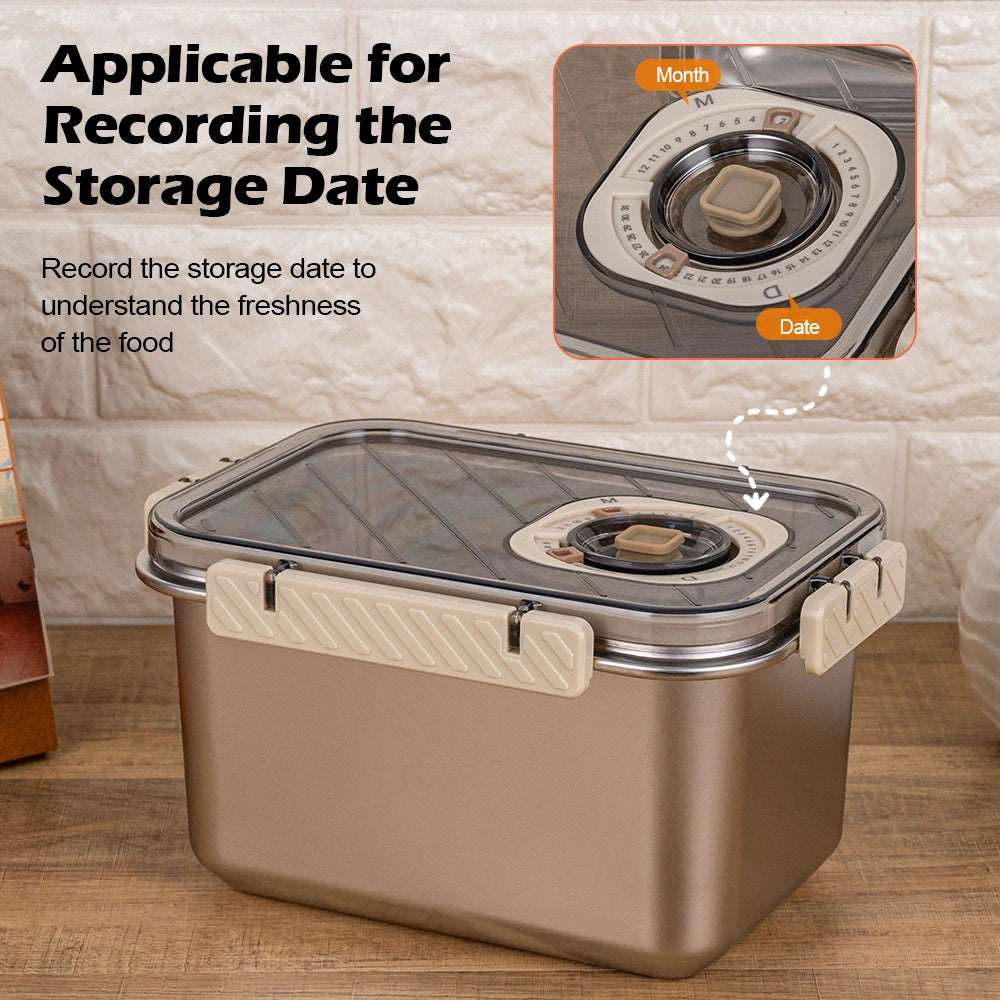 Food Storage Container 2200mL 304 Stainless Steel Airtight Lockable Lunch Bowl