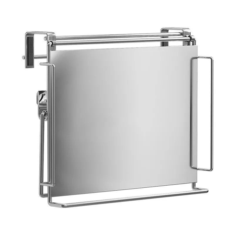 Stainless Steel Foldable Countertop Storage Rack – Space-Saving Stackable Shelf -  Silver