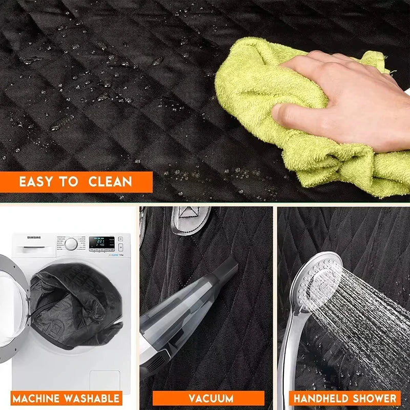 Portable Waterproof Pet Travel Hammock Seat Cover Heavy Duty Polyester Back Seat Protector