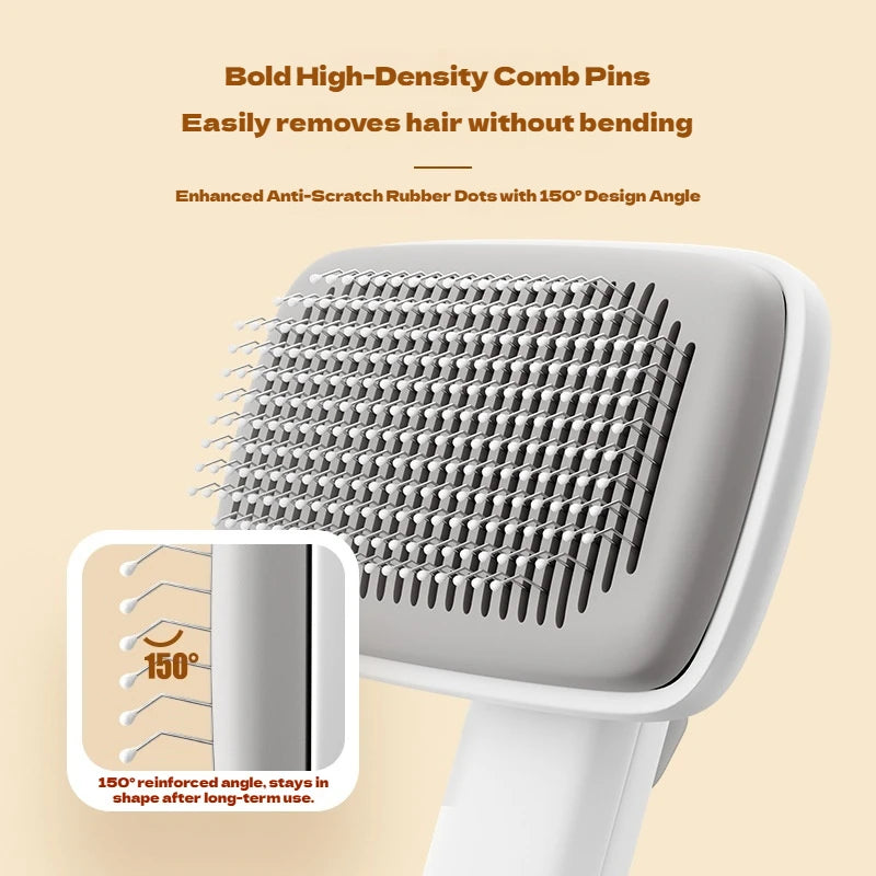 Pet Grooming Comb 240g Portable Washable Needle Brush for Long and Short Coats - Green