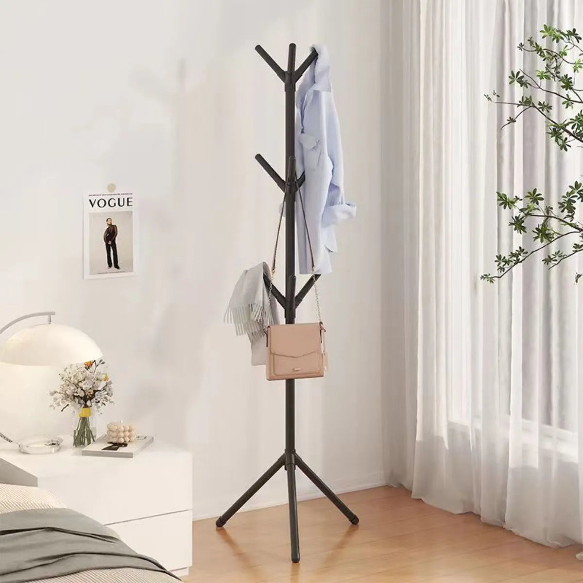 Coat Rack Stand 170 cm Floor Standing Tree Branch Hat and Clothes Hanger - White