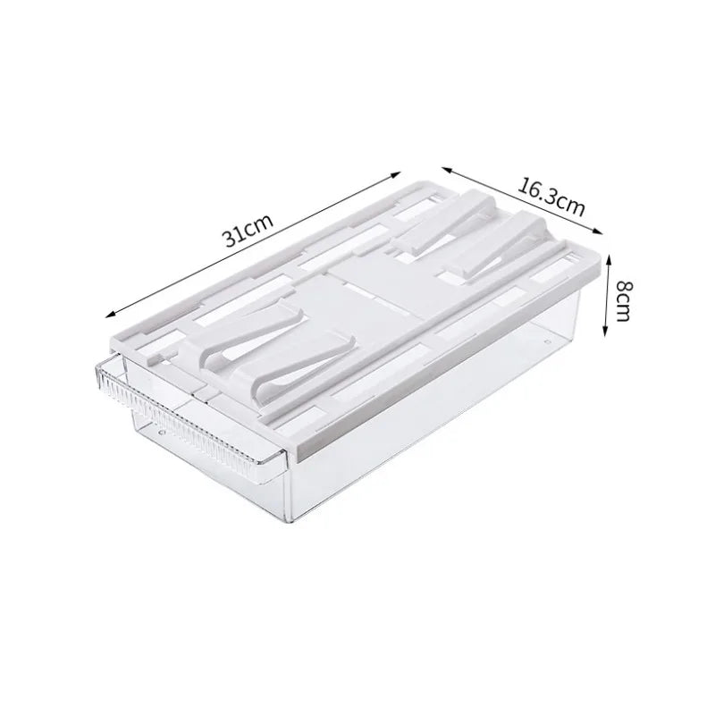 Large Pull-Out Refrigerator Organizer Drawer Clear Fridge Storage Bin