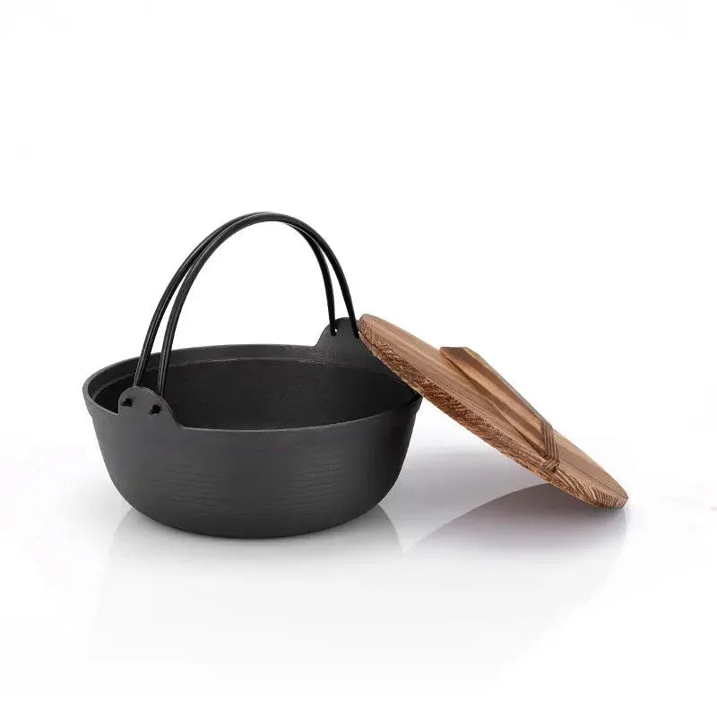 Cast Iron Dutch Oven 25cm Camping Cooking Pot with Lid