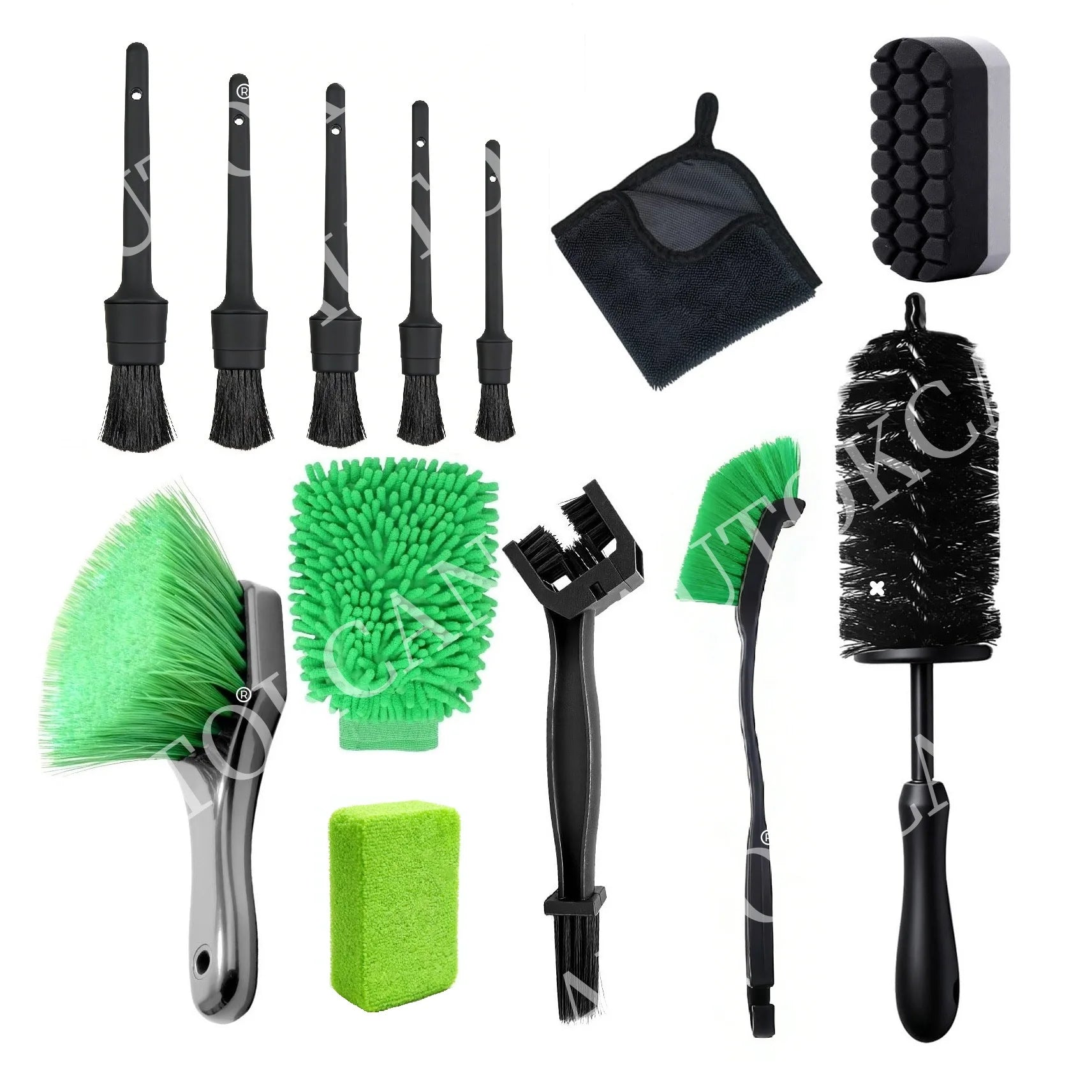 Motorcycle Washing Kit Auto Maintenance Car Detailing Brushes Strong Water Absorption Microfiber Towels Car Wheel Wash Brush Too