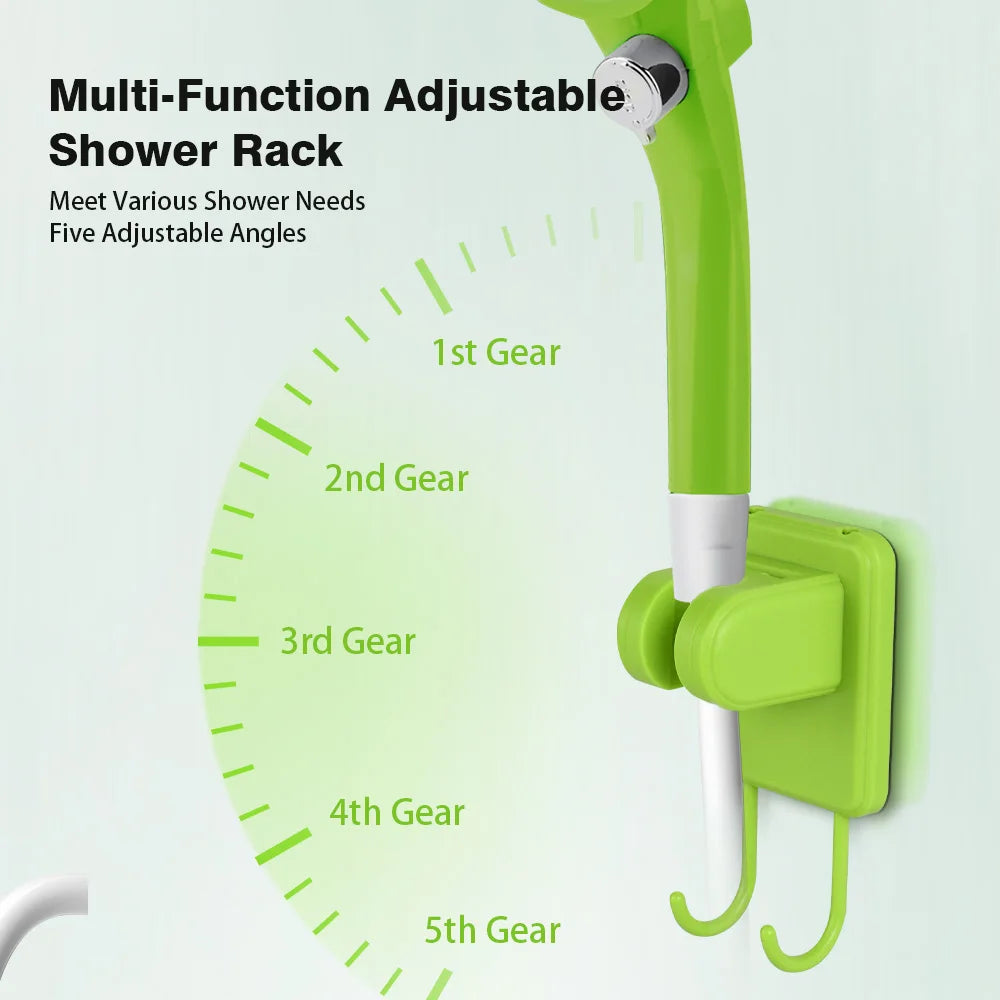 Portable Camping Shower Pump 6000mAh Rechargeable Digital Display Outdoor Shower Kit - Orange