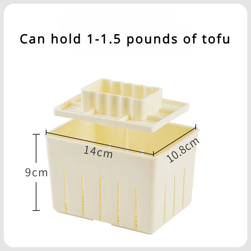 DIY Tofu Making Mold Homemade Soybean Curd Press with Filter Cloth – Yellow