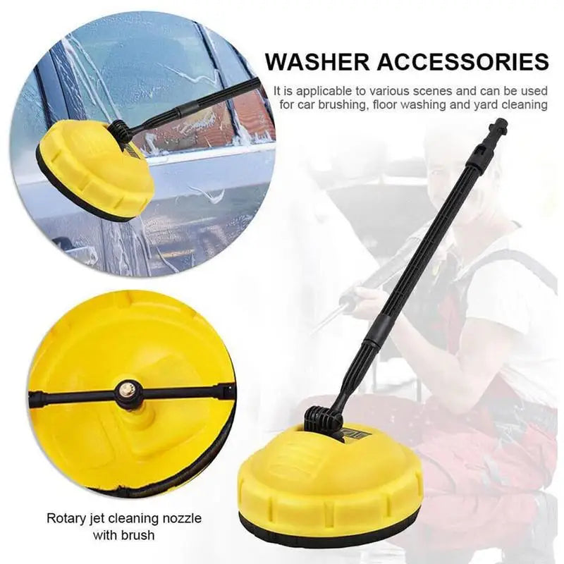 Patio Cleaner 45cm Rotary Jet Surface Scrubber Pressure Washer Attachment Floor Cleaning Tool