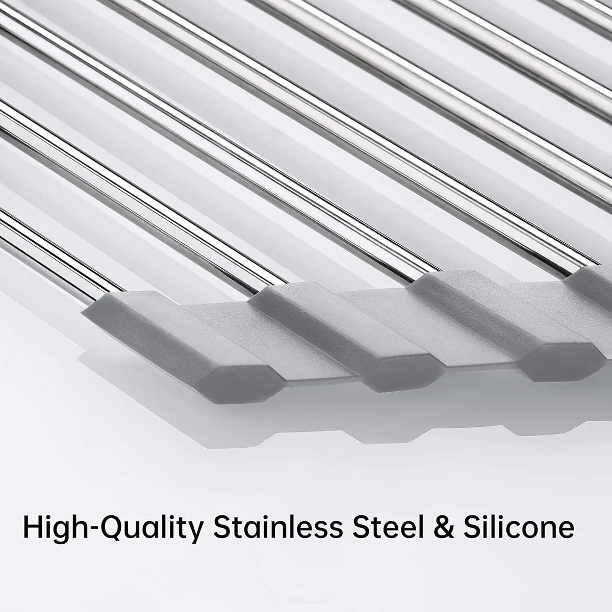 Over Sink Dish Drying Rack Roll-Up Triangle Corner Stainless Steel Drainer