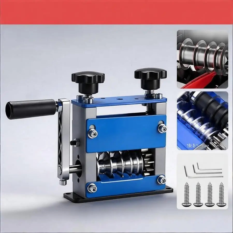 Manual Wire Stripper 1-17mm Dual Drive Cable Stripping Machine Adjustable Precision Cutting Tool - Blue