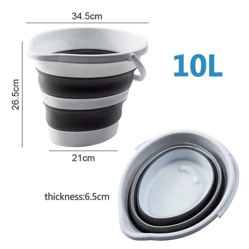 Collapsible Folding Bucket with Handle Space Saving Portable Water Bucket – 10L