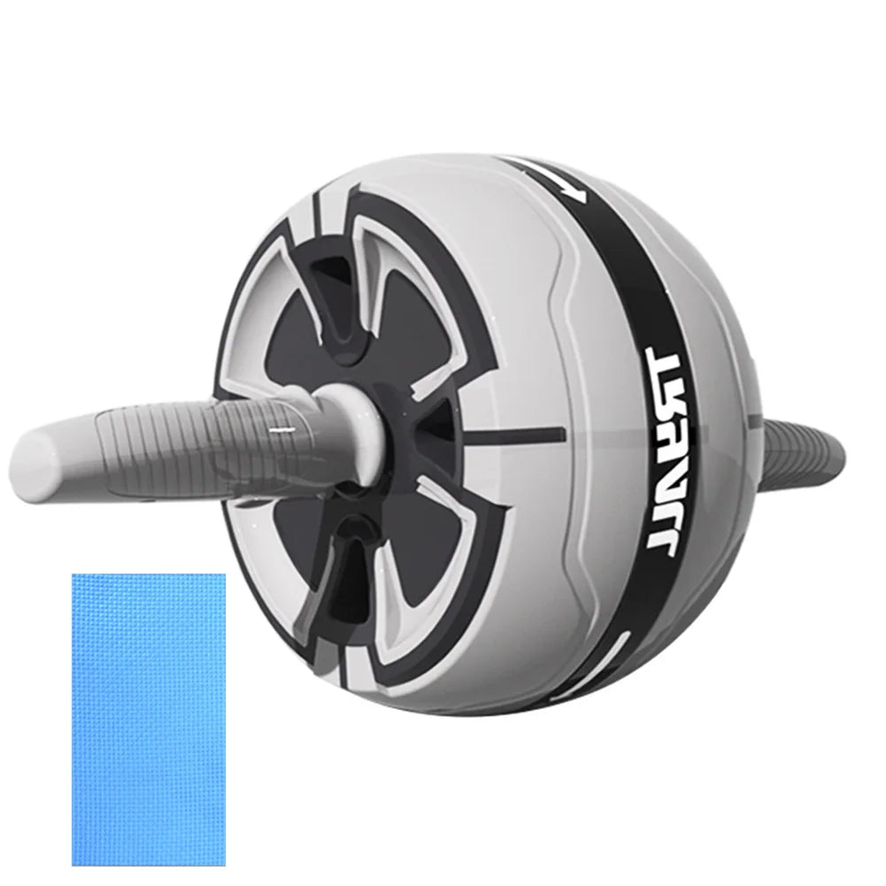 Abdominal Rebound Roller Anti Slip Core Strength Trainer Detachable Single Wheel Fitness Tool - Gray
