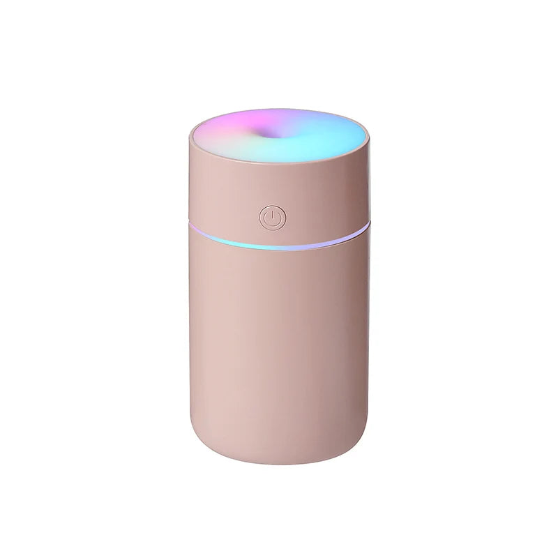 Portable Humidifier 230 mL USB Rechargeable Cordless Mist with Light - Pink