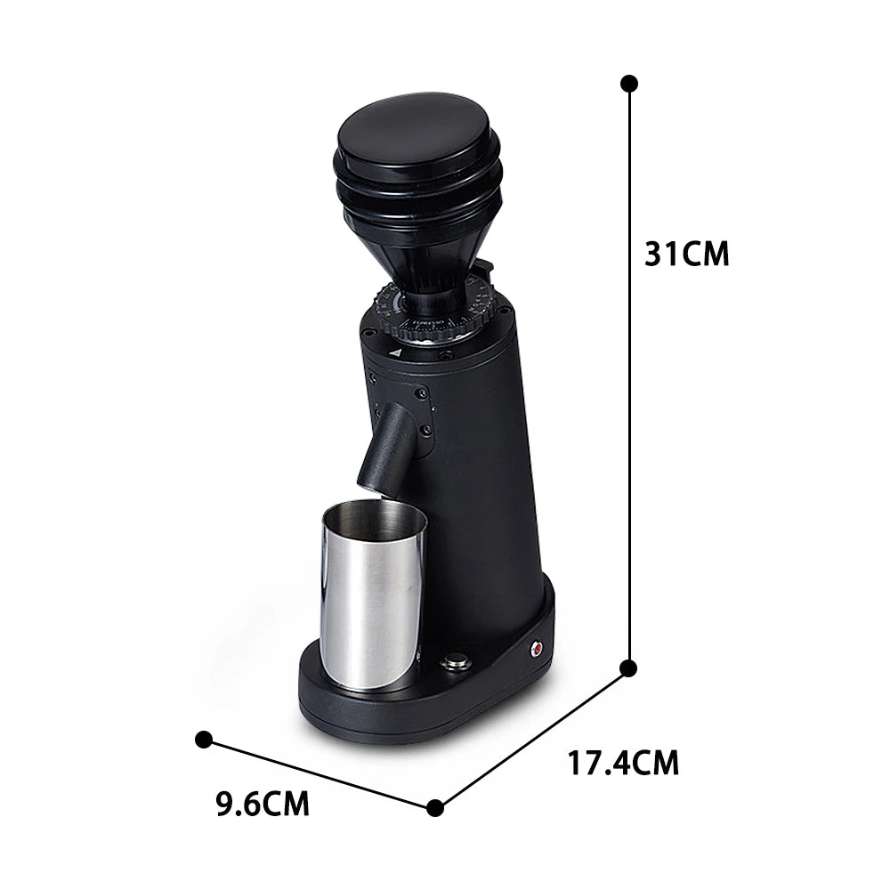 Electric Coffee Grinder 40mm Titanium Burr Adjustable Espresso Grinder - White