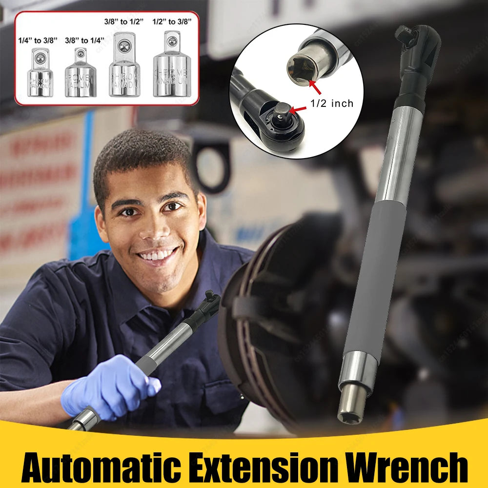 Ratchet Wrench Portable 2 in 1 Heavy Duty Extension Ratcheting Tool Carbon Steel Workshop Repair Tool