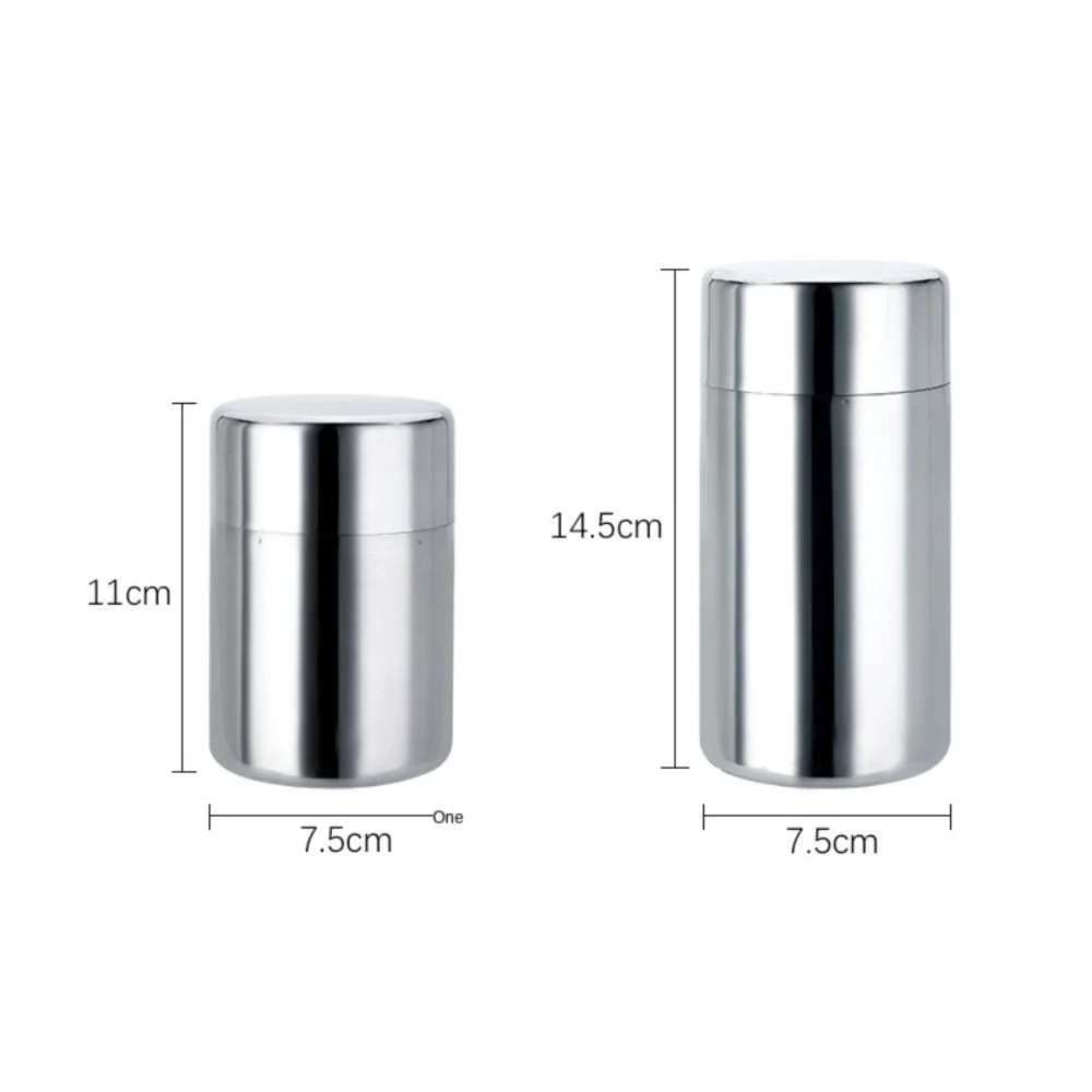 400ml Stainless Steel Tea Storage Canister Airtight Moisture Proof Coffee Tea Container – White