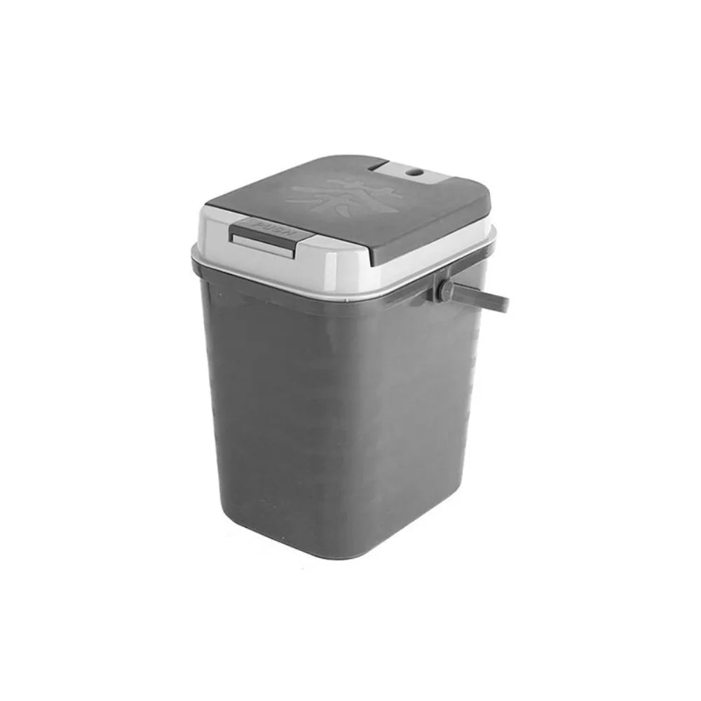 10L Tea Residue Waste Bucket Leak-Proof Kitchen Compost Bin with Removable Inner Container – Grey
