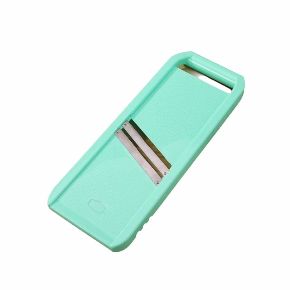 Manual Fruit & Vegetable Cutter With Handle Potato Slicer & Julienne Grater – Green