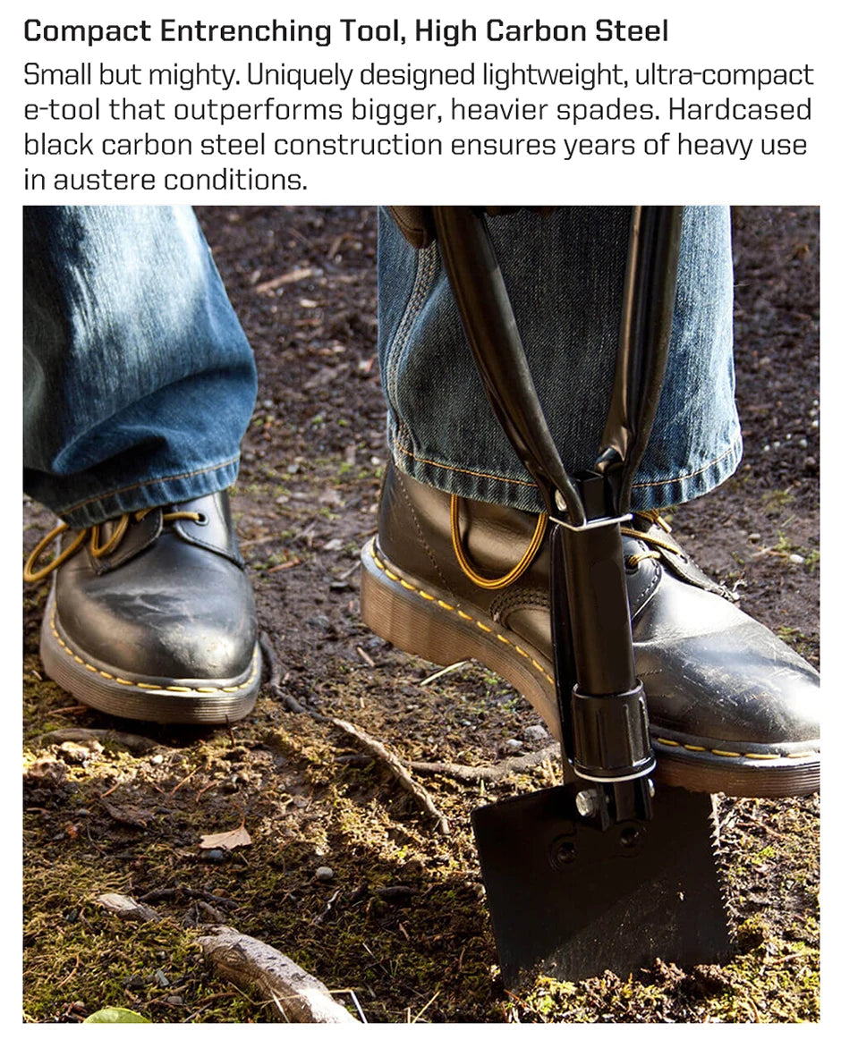 Folding Shovel Multitool – Heavy Duty Outdoor Entrenching Tool for Camping, Gardening & Survival