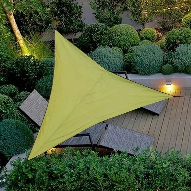 Sun Shade Sail 3x3x3m Triangle Waterproof Canopy for Outdoor Camping - Green