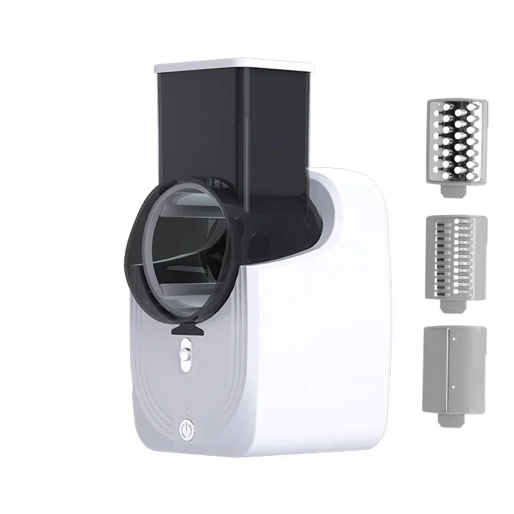 Vegetable Cutter Electric Multi Function Slicer Shredder 50W Kitchen Food Processor - White