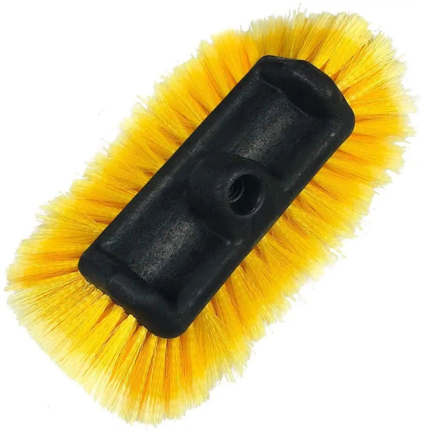 Car Cleaning Brush with Water Flow Retractable Handle 75–160cm Soft Bristle Wash Tool Yellow