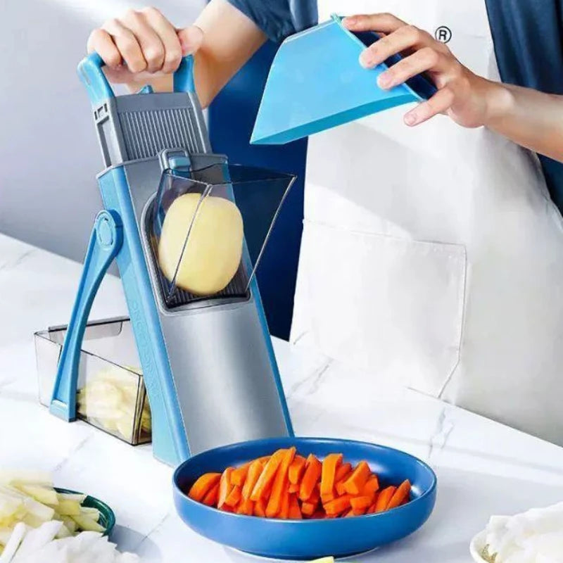 Vegetable Cutter 41.4cm Manual Slicer Shredder Grater Multi Function Chopper - Pink
