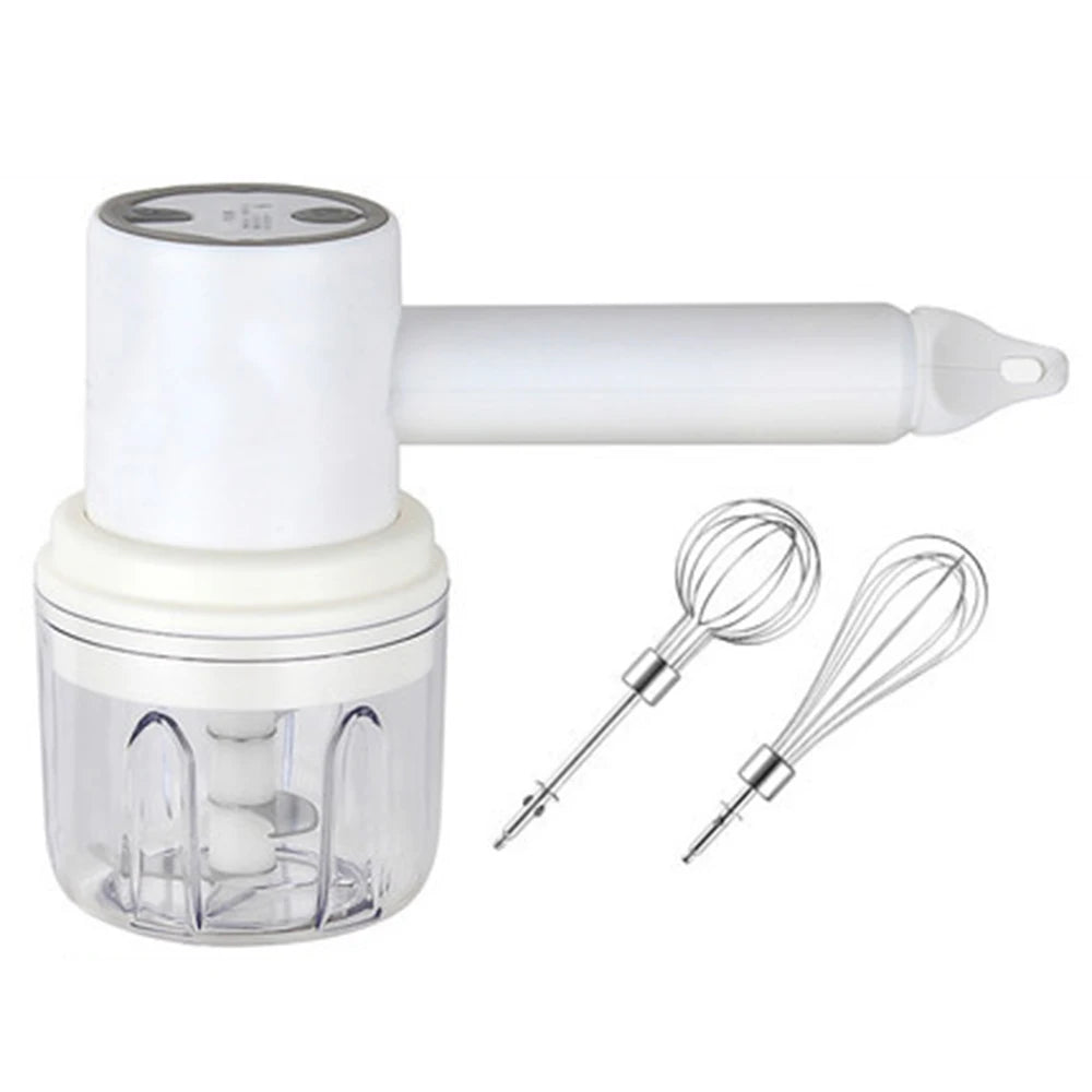 Hand Mixer 350ml Portable Kitchen Mixing Cup 3 Level Stirring Tool – White
