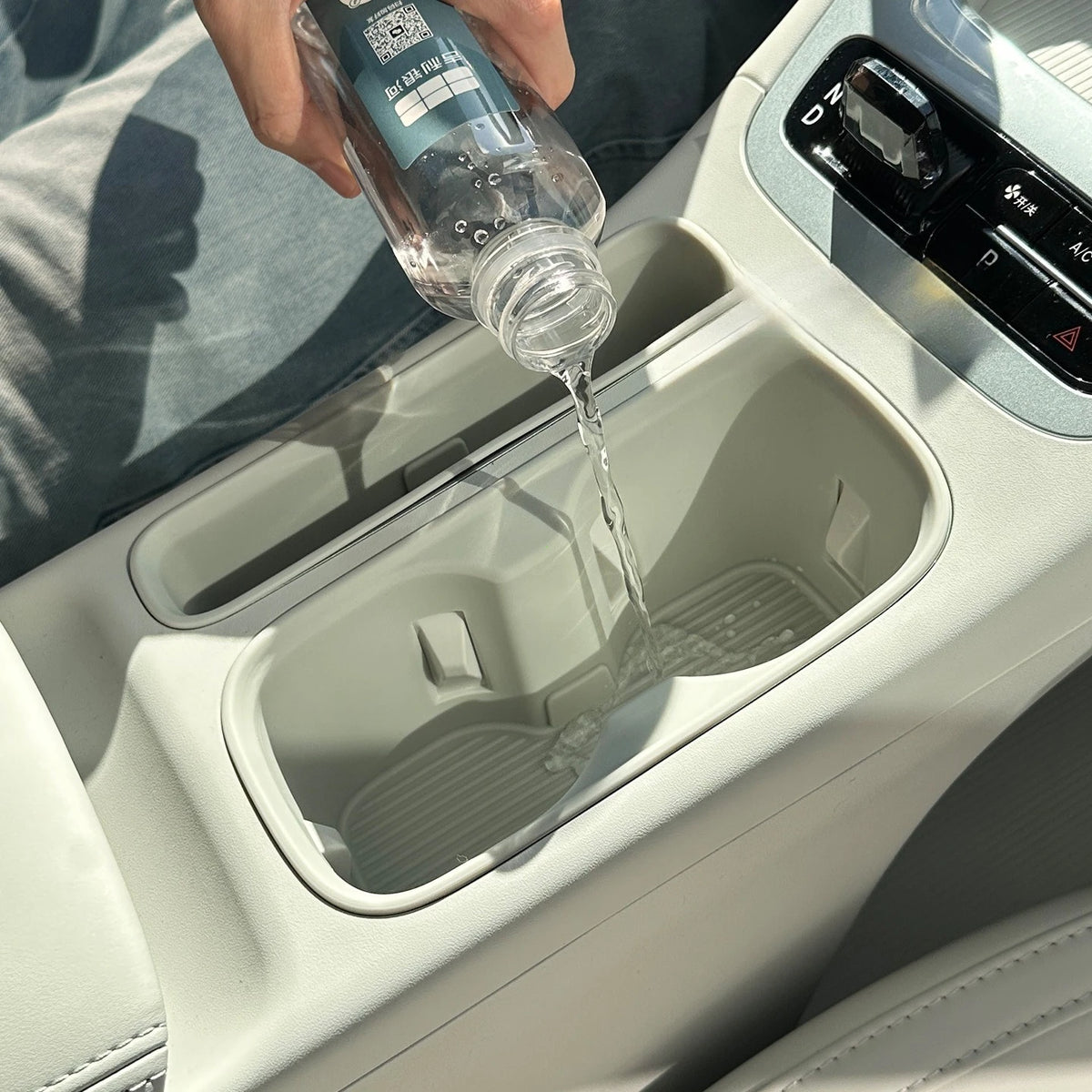 Centre Console Storage Tray Custom Fit 30cm Silicone Insert with Cup Holder and Organiser - Pink