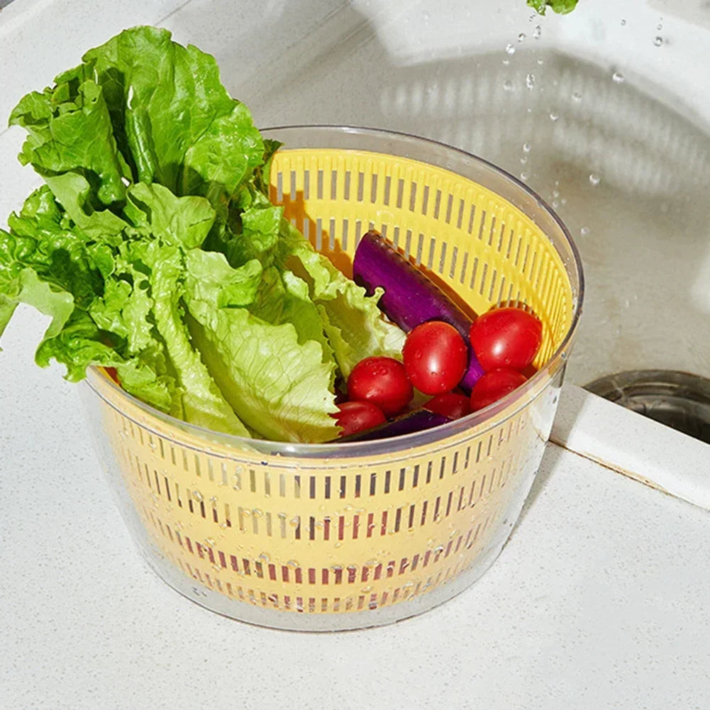 Salad Spinner 3L Rechargeable Vegetable Dryer 1200mAh USB Powered Lettuce Washer with 20W Motor